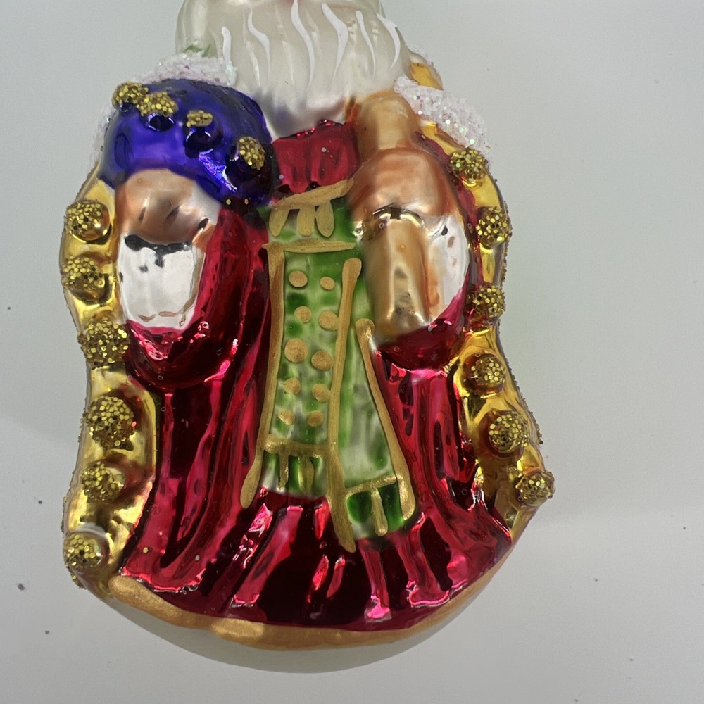 Christopher Radko Blown Glass "Westminster Santa" Christmas Ornament 4.5" - Picture 9 of 10